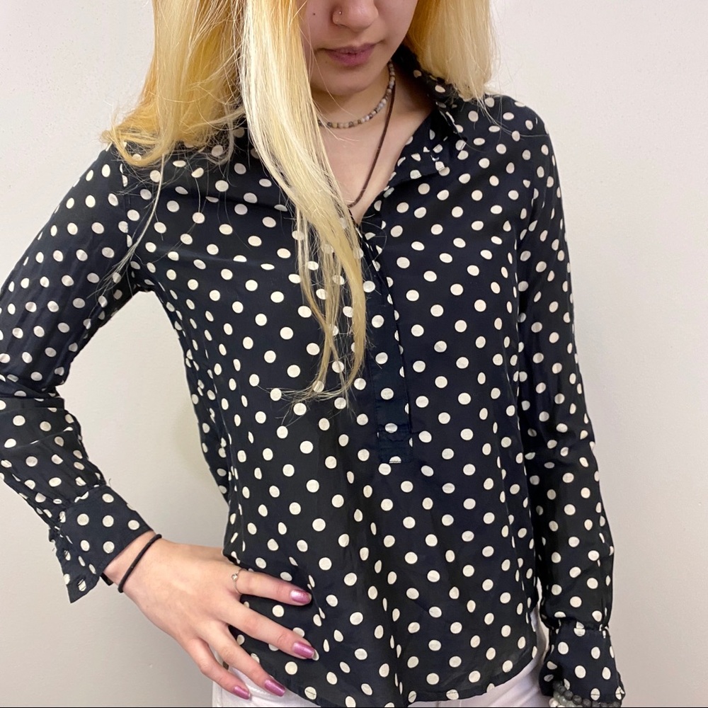 J Crew Black Label Blouse